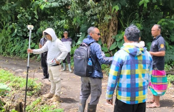 Untuk Memastikan Kejelasan Batas-Batas Bidang Tanah, Kantor Pertanahan Kabupaten Bangli melaksanakan kegiatan Pengukuran Lapang di Desa Songan, Kecamatan Kintamani.