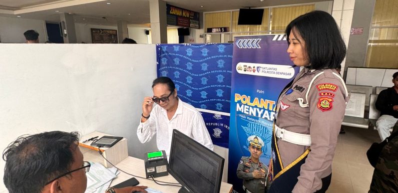 Satpas SIM Polresta Denpasar Maksimalkan Pelayanan Humanis kepada Pemohon SIM.