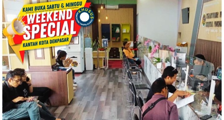 Kantor Pertanahan Kota Denpasar Buka Pelayanan di Akhir Pekan.
