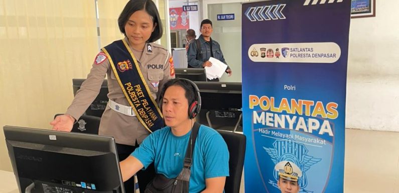Pelayanan Prima Satpas SIM Polresta Denpasar, Pemohon Diberikan Edukasi Mekanisme Secara Humanis dan Transparan