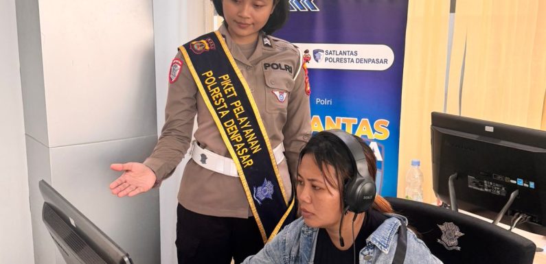 Pelayanan Satpas SIM Polresta Denpasar Berjalan Optimal, Pemohon Dilayani dengan Humanis dan Profesional