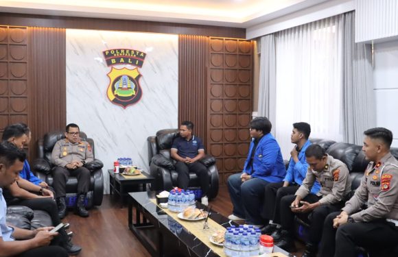 Kapolresta Denpasar Terima Audiensi PMII, Perkuat Sinergi Jaga Kondusifitas Jelang Nyepi dan Idul Fitri.