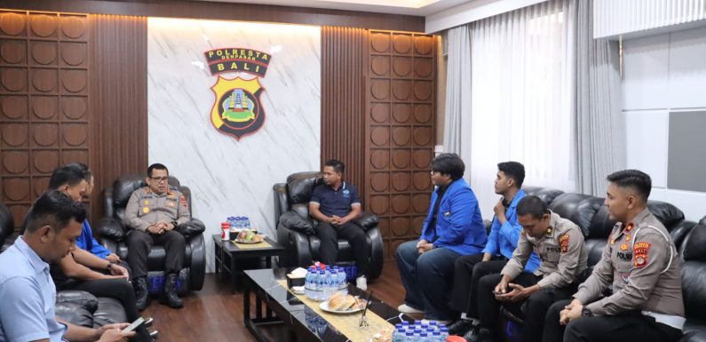 Kapolresta Denpasar Terima Audiensi PMII, Perkuat Sinergi Jaga Kondusifitas Jelang Nyepi dan Idul Fitri.