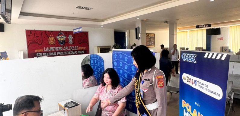 Polantas Menyapa, Pelayanan Satpas SIM Polresta Denpasar Makin Humanis dan Cepat