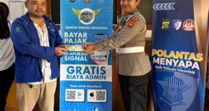 Melalui Polantas Menyapa, IPTU Kadek A Vicka. S.Tr.K. Menyampaikan Pelayanan STNK pada UPT Samsat Pembantu Kota Denpasar Berjalan Dengan Baik, Cepat dan Transparan.