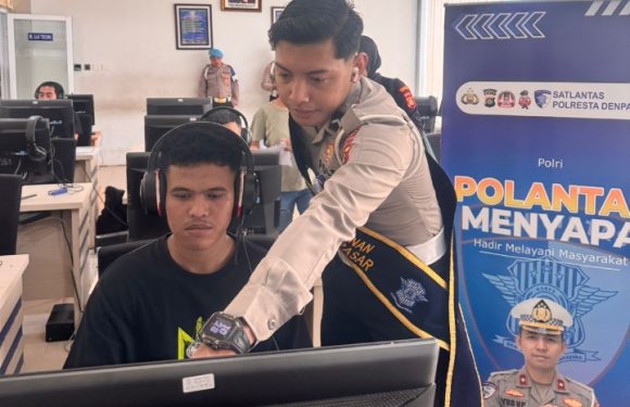 Pendampingan Humanis Satpas SIM Polresta Denpasar, Permudah Pemohon Hadapi Ujian Teori