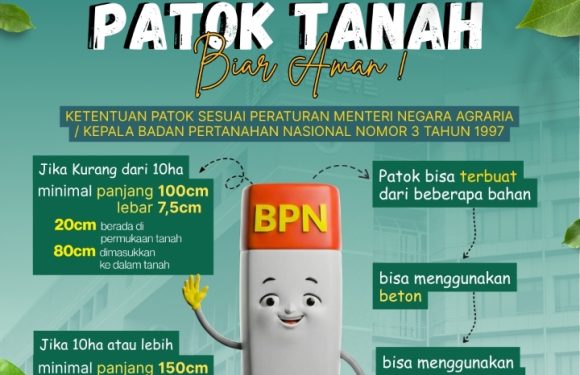Kantah Kota Denpasar Mengimbau Masyarakat Pasang & Jaga Patok Tanah Biar Aman.