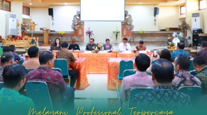 Kepala Kantor Pertanahan Kota Denpasar bersama Jajaran dan Kepala Seksi Menghadiri Rapat Koordinasi Terkait Rekomendasi Kegiatan Pendaftaran Tanah dan Penataan Ruang Tahun 2026.