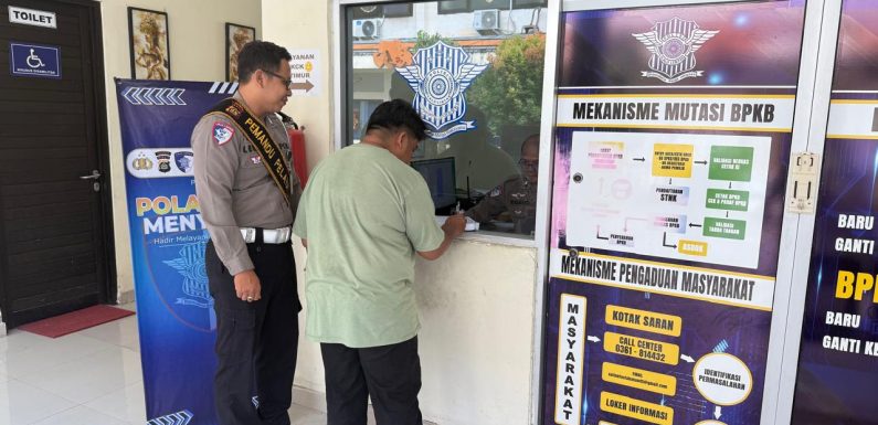 Pelayanan BPKB Polres Tabanan , Petugas Berikan Layanan Humanis Cepat, dan Transparan.