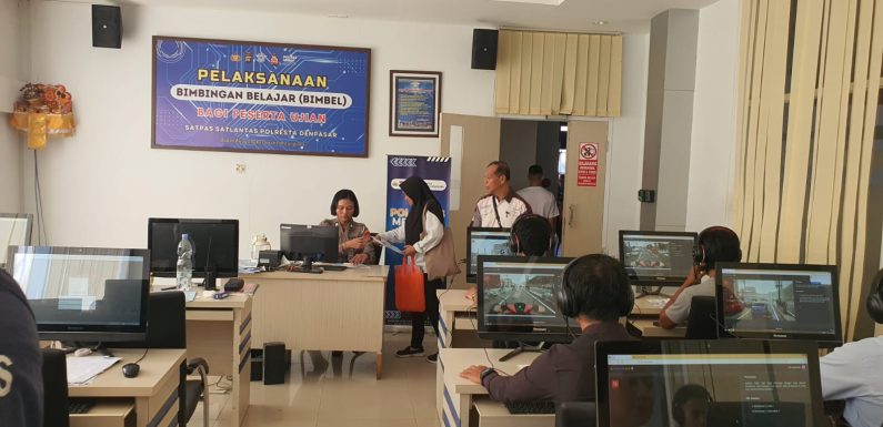 Pelayanan Humanis Satpas SIM Polresta Denpasar, Ujian Teori Dibimbing Dengan Nyaman