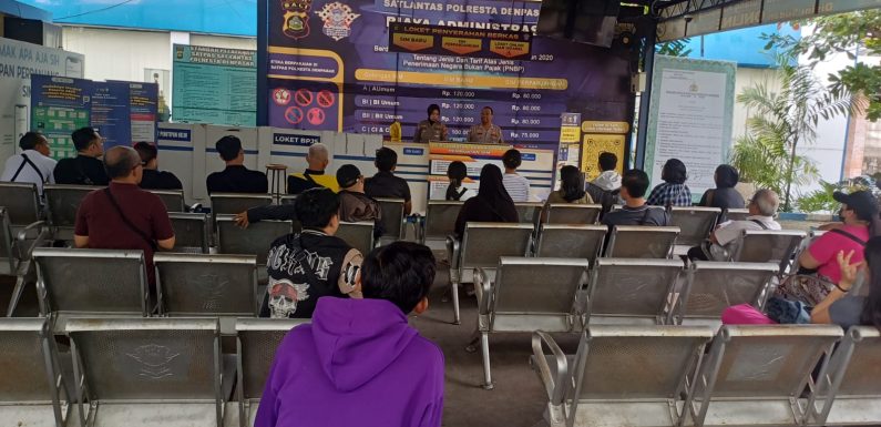 Pelayanan Satpas SIM Polresta Denpasar Humanis dan Edukatif, Pemohon Diminta Tertib.