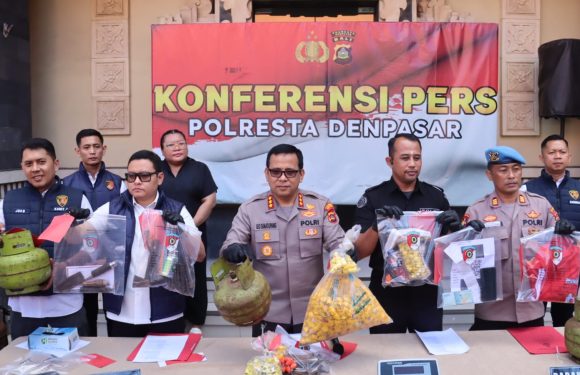 Polresta Denpasar Ungkap Pengoplosan LPG dan Solar Subsidi, Delapan Pelaku Diamankan.