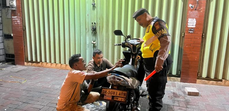 Patroli Blue Light Polsek Denpasar Barat Ciptakan Rasa Aman, Antisipasi Kejahatan Jalanan di Malam Hari