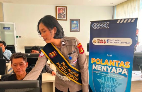 Pelayanan Humanis Satpas SIM Polresta Denpasar, Petugas “Polantas Menyapa” Dampingi Pemohon di Setiap Tahapan