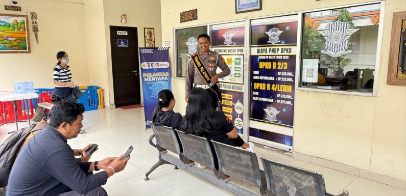 Melalui Polantas Menyapa, Pelayanan BPKB Polres Tabanan Berikan Layanan Ramah, Cepat dan Transparan.