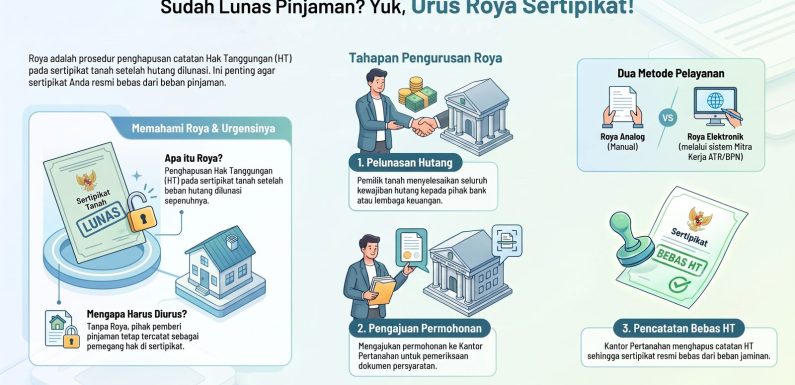 PINJAMAN LUNAS? PASTIKAN SUDAH URUS ROYA SERTIPIKAT! BERIKUT PANDUAN PROSEDURNYA
