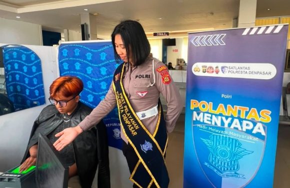 Polantas Menyapa, Wujud Nyata Pelayanan Humanis Satlantas Polresta Denpasar kepada Masyarakat