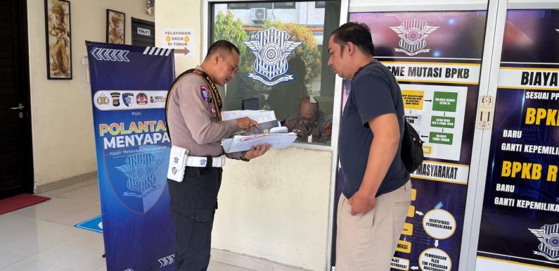 Pelayanan BPKB Polres TabananTerus Berkomitmen  Berikan Layanan Humanis, Ramah,  dan Transparan.