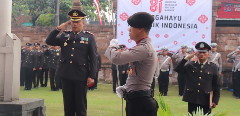 Polresta Denpasar Gelar Upacara HUT ke-81 Kemerdekaan RI, Tanamkan Semangat Nasionalisme dan Pengabdian