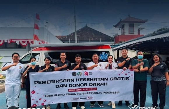 Sambut HUT RI Ke-81, Rutan Negara Gelar Pemeriksaan Kesehatan Gratis dan Dodor Darah Bagi Masyarakat.