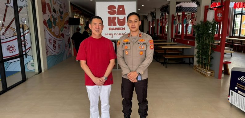 Kapolsek Kuta Selatan Sambangi Grand Opening Saku Ramen, Perkuat Sinergi dengan Pelaku Usaha