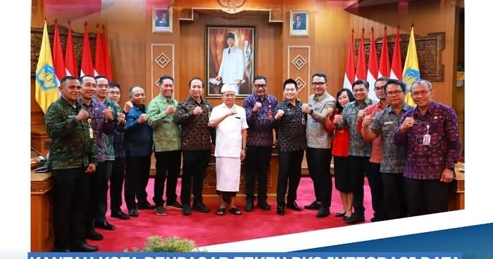 Kantor Pertanahan Kota Denpasar Melaksanakan Perjanjian Kerja Sama Integrasi Data Pertanahan dan Perpajakan Daerah.