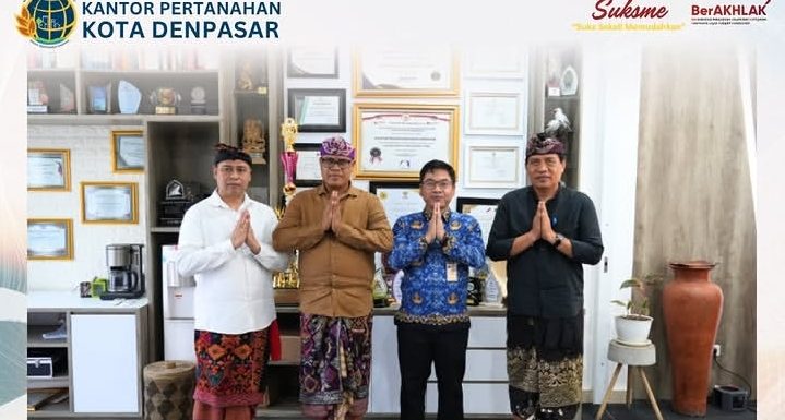 Kantor Pertanahan Kota Denpasar Melaksanakan Penandatanganan Hak Dari Pemprov Bali Kepada ISI Bali.