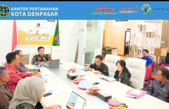 Kantor Pertanahan Kota Denpasar Melaksanakan Rapat Koordinasi Terkait Penanganan  Pengaduan Masyarakat mengenai Permohonan Penerbitan Sertipikat.