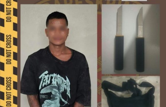 Bawa Pisau di Tempat Umum, Seorang Pria Diamankan Unit Reskrim Polsek Dentim