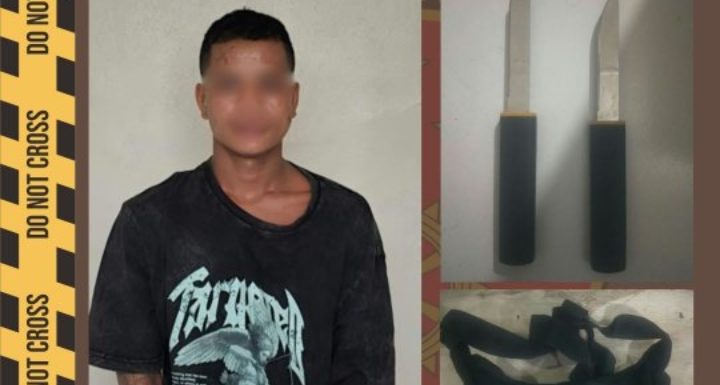 Bawa Pisau di Tempat Umum, Seorang Pria Diamankan Unit Reskrim Polsek Dentim
