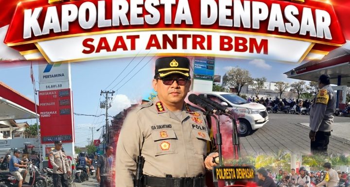 Polresta Denpasar Kerahkan Ratusan Personel Amankan SPBU di Denpasar-Badung, Antisipasi Kepadatan Antrean BBM